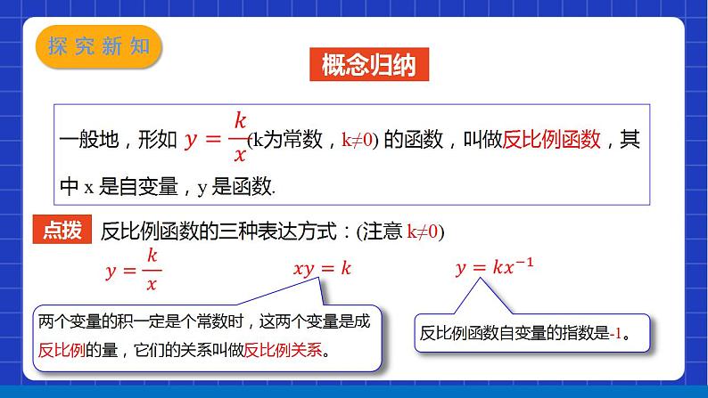 苏科版数学八年级下册11.1《反比例函数》课件+分层练习06