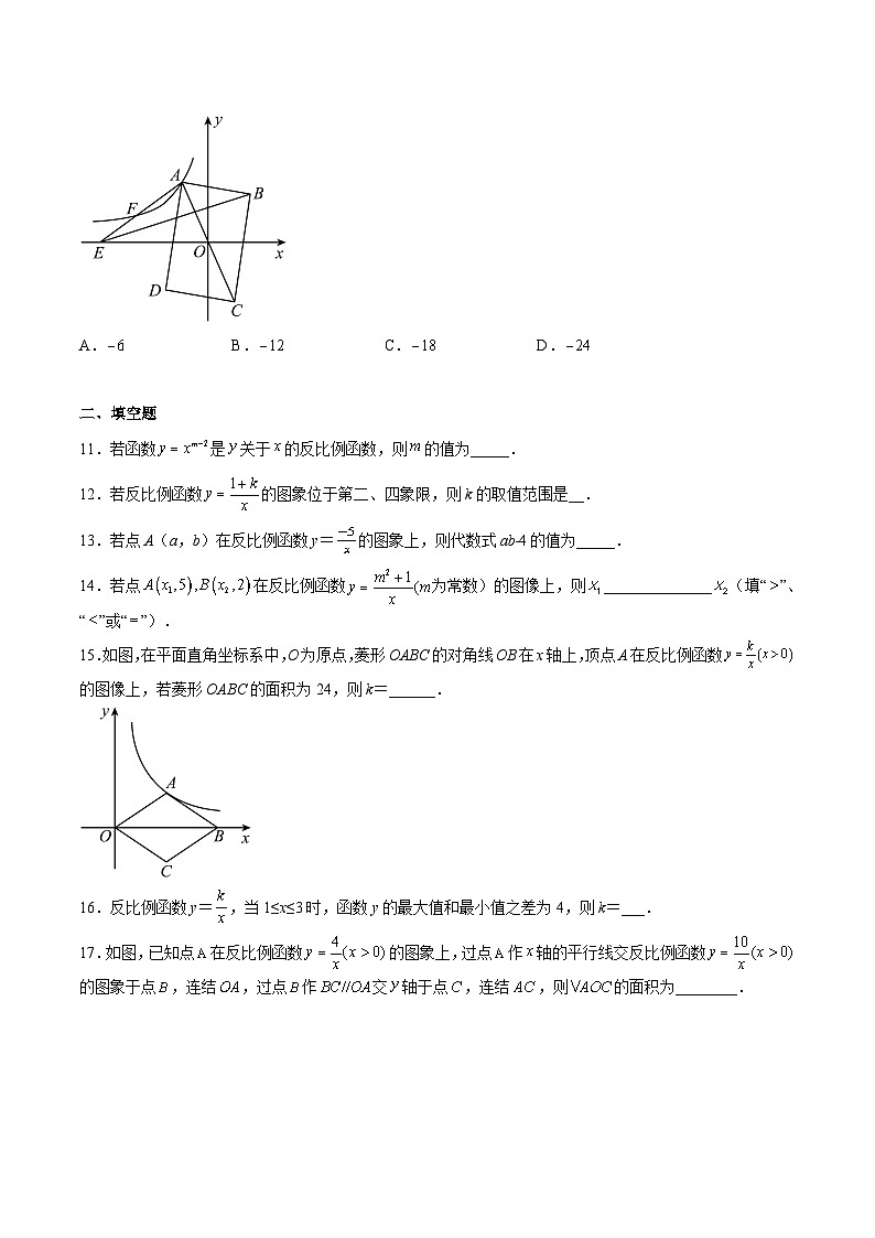 苏科版数学八年级下册第11章 《反比例函数》 单元综合检测（重点题型专训）03