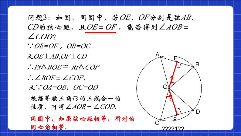 沪教版九年级数学下册27.2《圆心角、弧、弦、弦心距之间的关系》（第2课时）课件第6页