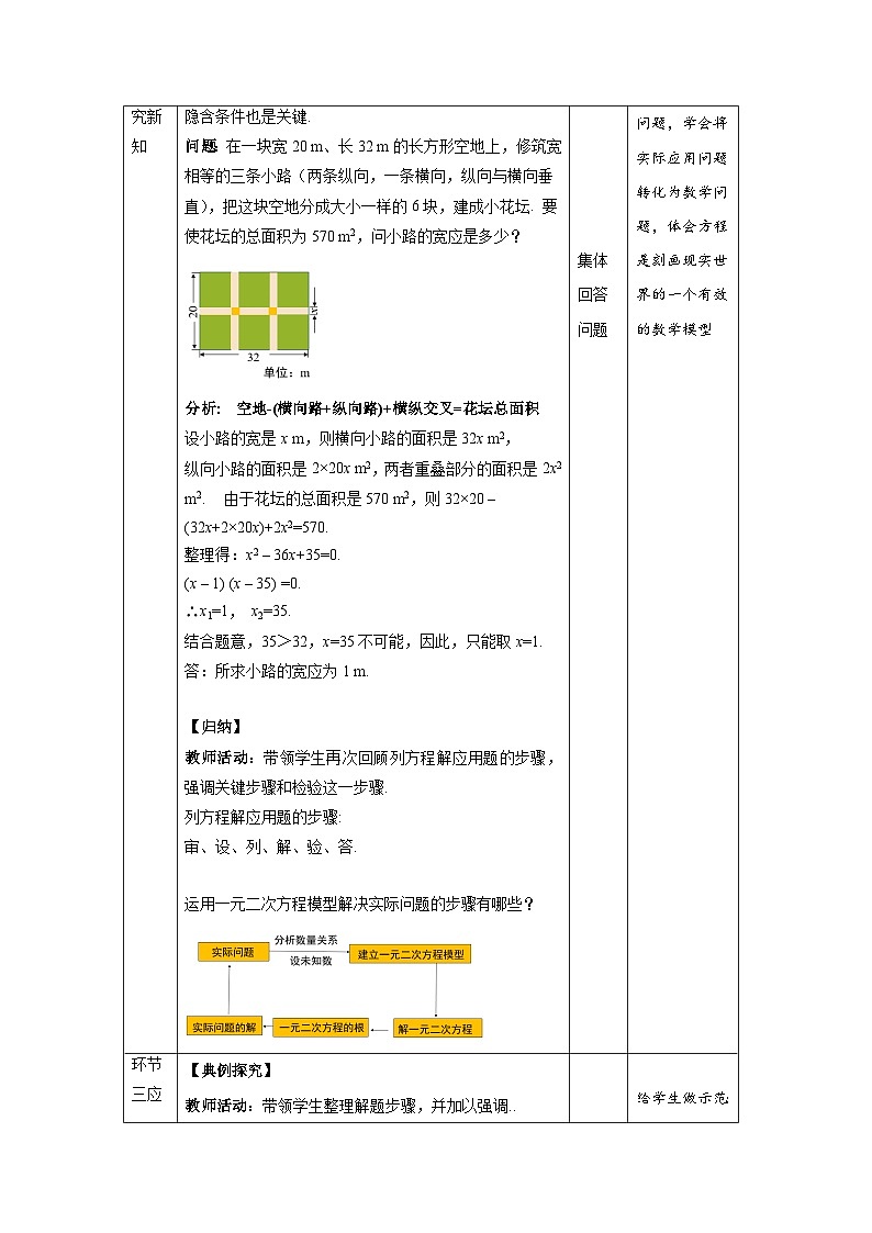 沪科版数学八年级下册17.5《一元二次方程的应用》（第1课时）教案第2页