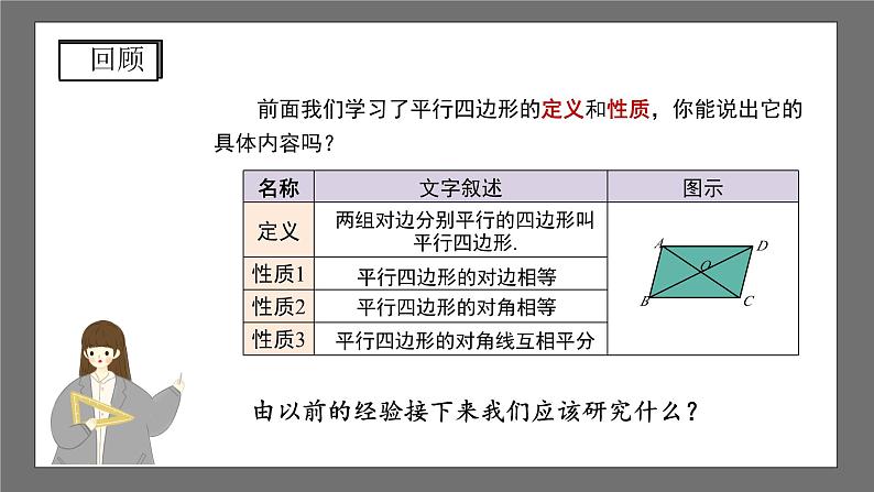 沪科版数学八年级下册19.2《平行四边形的判定》（第1课时）课件第3页