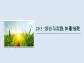 滬科版數(shù)學(xué)八年級下冊20.3《綜合與實(shí)踐體重指數(shù)》課件+教案