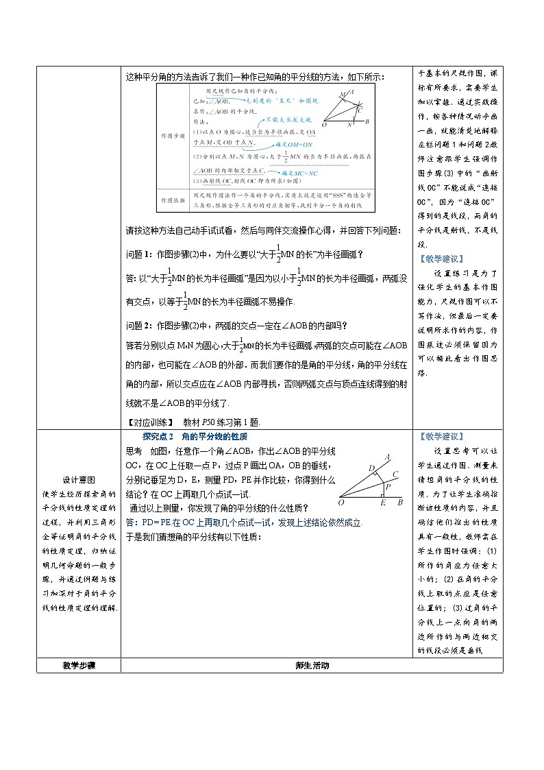 12.3.1 角的平分线的性质 教案-人教版八年级数学上册第2页