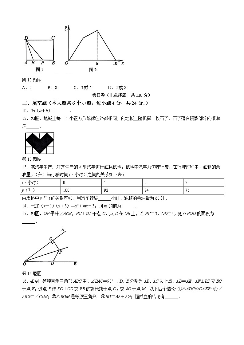 山东省济南市天桥区2023-2024学年七年级下学期期末数学试题(无答案)第3页