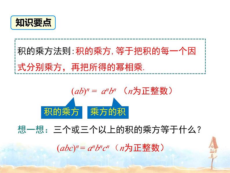 2023-2024学年度北师七下数学1.2 第2课时 积的乘方同步课堂课件第8页