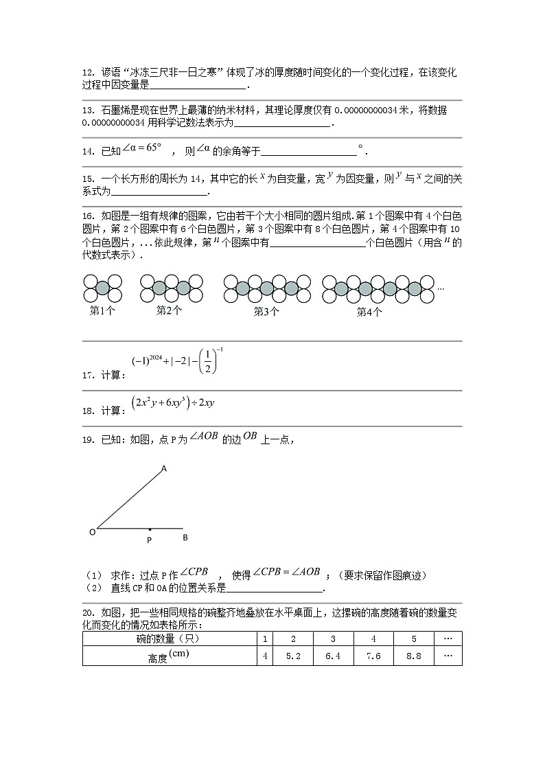 [数学]广东省河源市东源县2023-2024数学年七年级下学期数学期中试题03