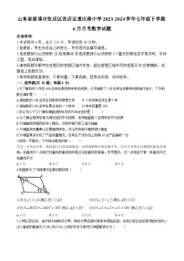 山东省淄博市张店区张店区重庆路中学2023-2024学年七年级下学期6月月考数学试题(无答案)