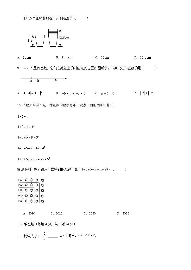 七年级 数学 上册 第1、2章 综合 检测（解析版）02
