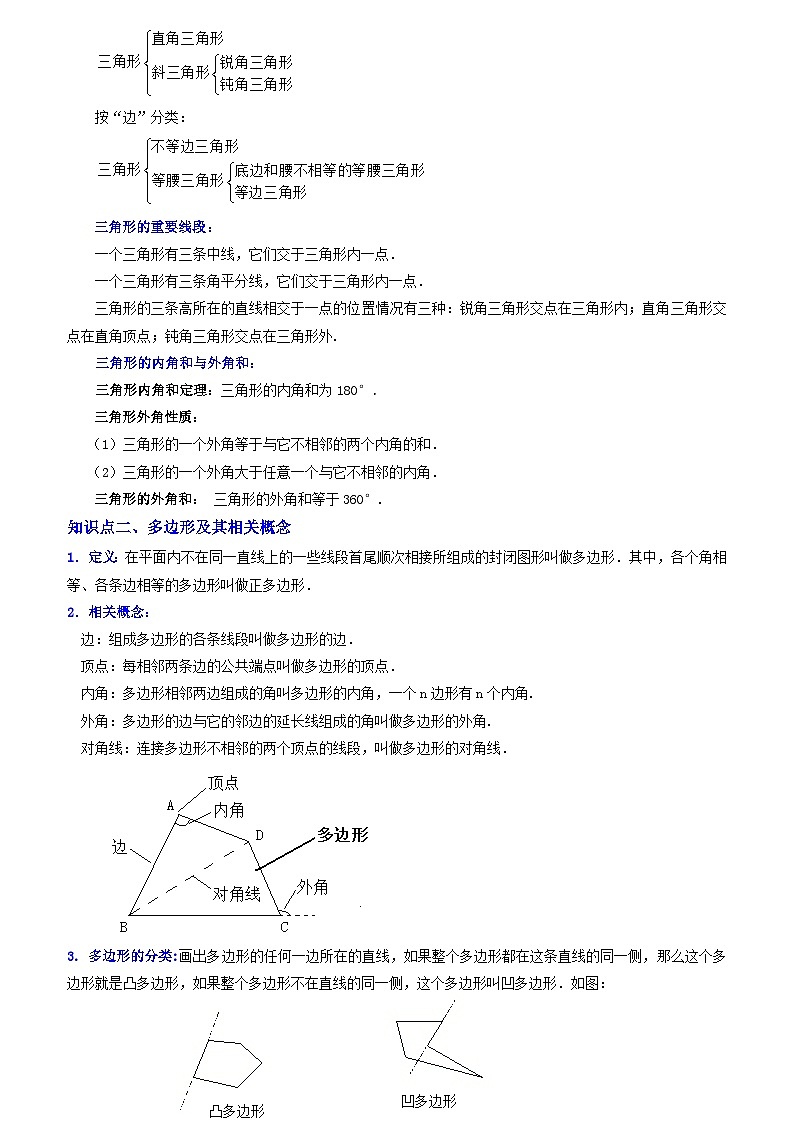 2024年新八年级数学暑假提升精品讲义（人教版）-第11章 三角形全章复习与测试（原卷版+解析版）02