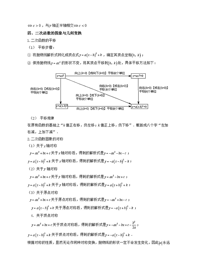 北师大版九年级数学期中期末考试满分全攻略 九年级下册第2章 二次函数（知识清单）第2页