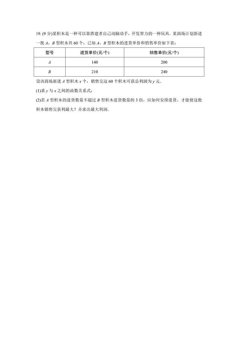 2024河南中考数学复习 16～21题解答题组特训二 (含答案)第3页