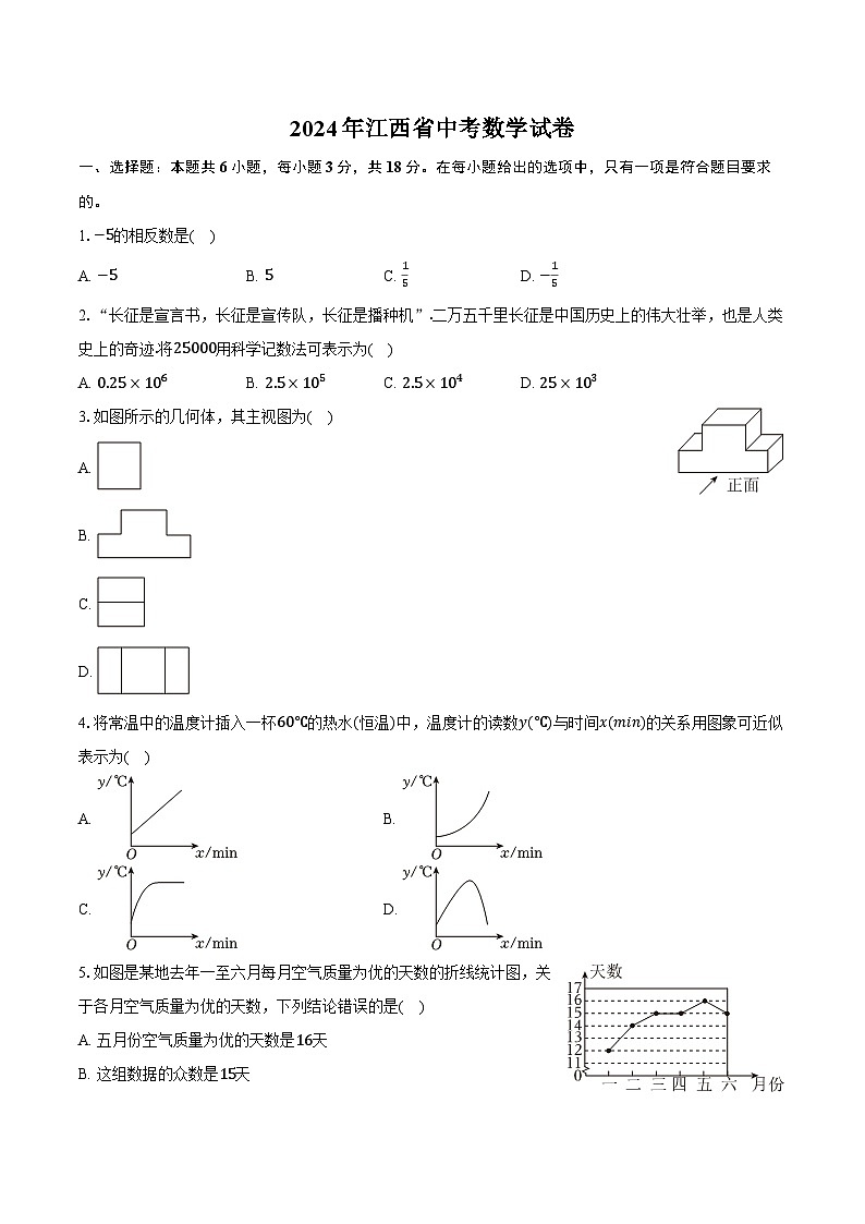 2024年江西省中考数学试卷（含解析）01