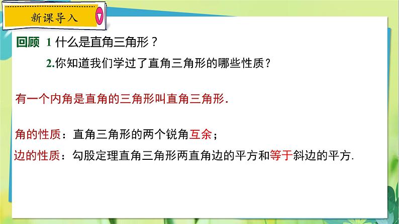 华师数学九年级上册 24.2 直角三角形的性质 PPT课件02