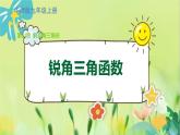 华师数学九年级上册 24.3.1 锐角三角函数 第1课时 锐角三角函数的定义 PPT课件