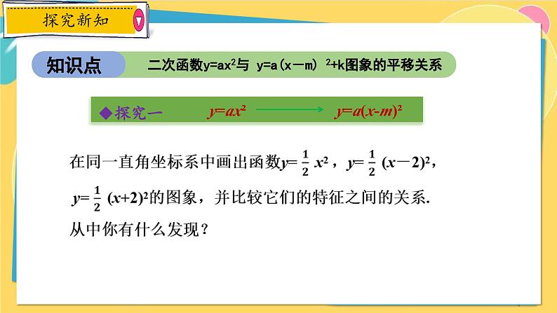 浙教数学九年级上册 1.2.2 二次函数y=a(x－m)2+k的图象及其性质 PPT课件04