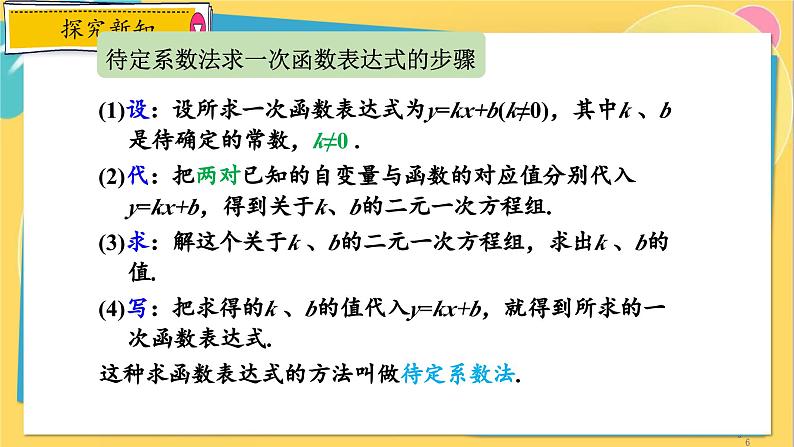 浙教数学8年级上册 5.3.2 用待定系数法求一次函数表达式 PPT课件06