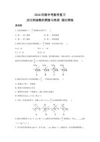 2024河南中考数学复习 反比例函数的图象与性质 强化精练 (含答案)