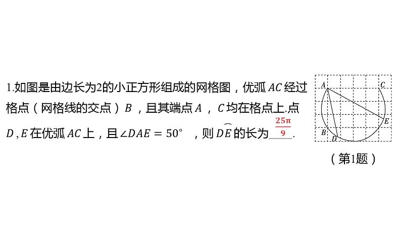 2024河南中考数学微专题复习 弧长的计算，阴影部分周长、面积的计算 课件03