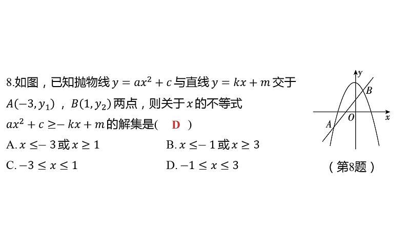 2024河南中考数学一轮知识点复习专题 二次函数的图象与性质 课件08
