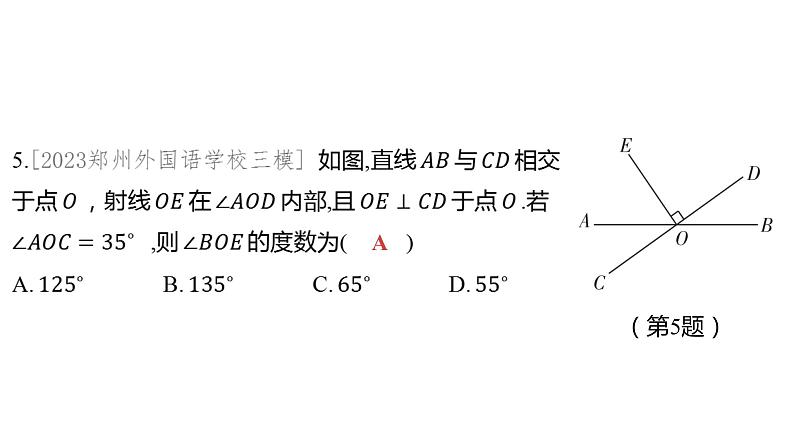 2024河南中考数学一轮知识点训练复习专题  线段、角、相交线与平行线  (课件)第6页