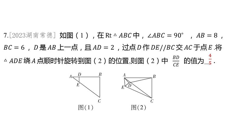 2024河南中考数学一轮知识点训练复习专题  相似三角形  (课件)第7页