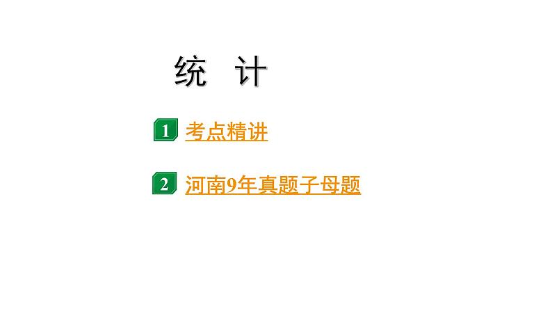 2024河南中考数学专题复习  统  计  课件第1页