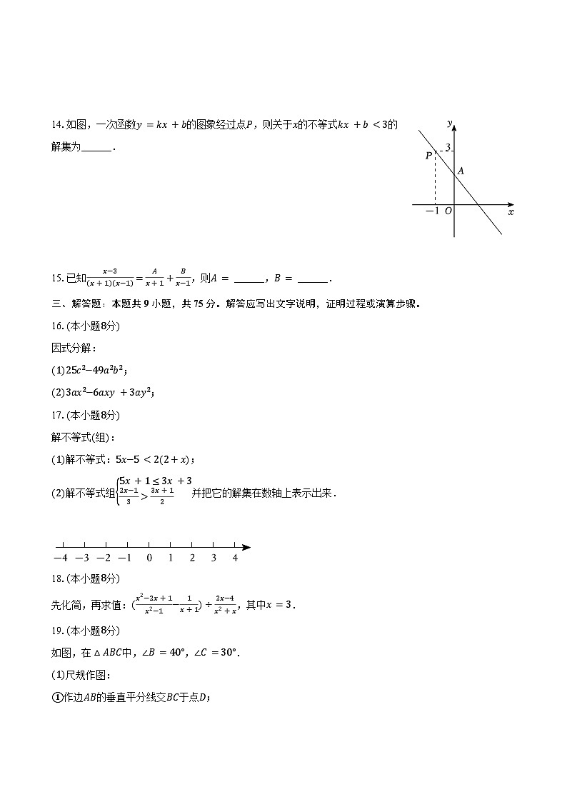 2023-2024学年广东省茂名市信宜二中八年级（下）期末数学热身试卷（含答案）03