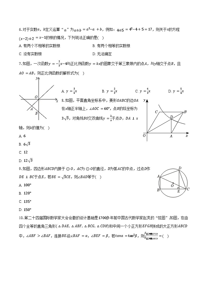 2024年内蒙古包头市青山区北重二中中考数学三模试卷（含答案）02