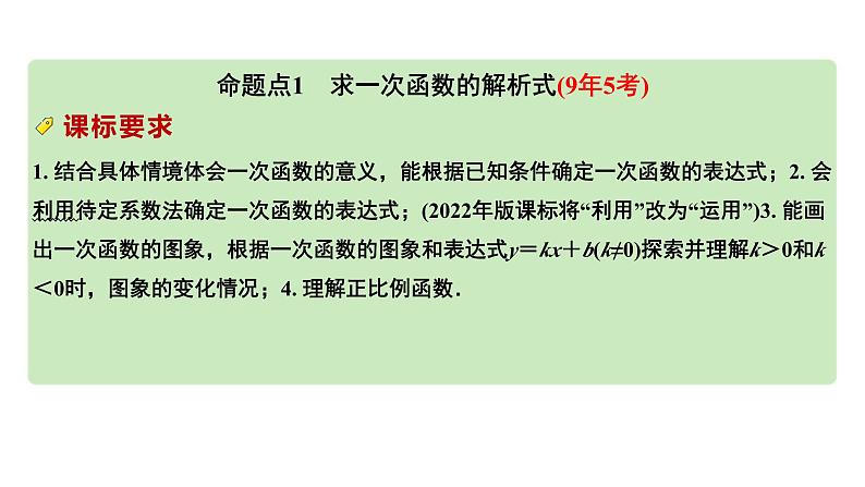 2024河南中考数学专题复习第三章 第二节 求函数解析式(含图象变化) 课件02