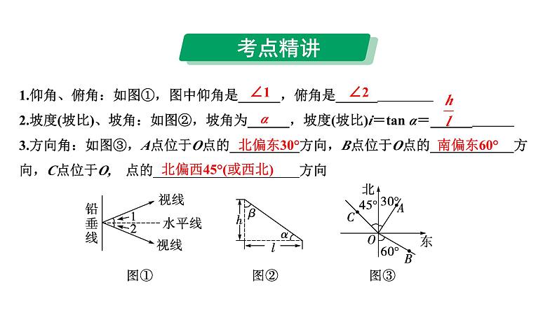 2024河南中考数学专题复习第四章 第六节 课时2  锐角三角函数与相似三角形的实际应用 课件第7页