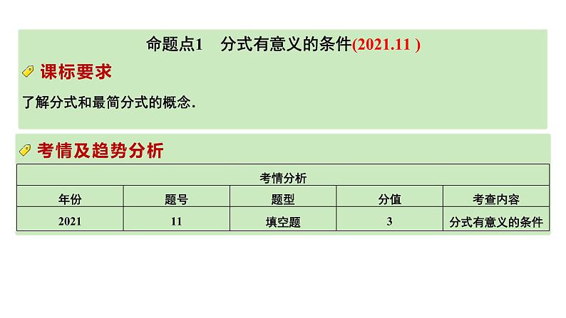 2024河南中考数学专题复习第一章 第四节 分式 课件第2页