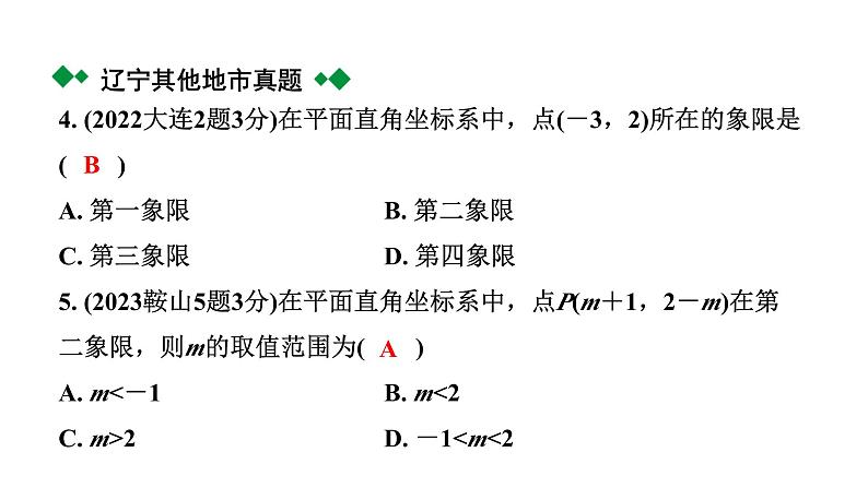 2024辽宁中考数学二轮中考考点研究 3.1 平面直角坐标系与函数 (课件)04