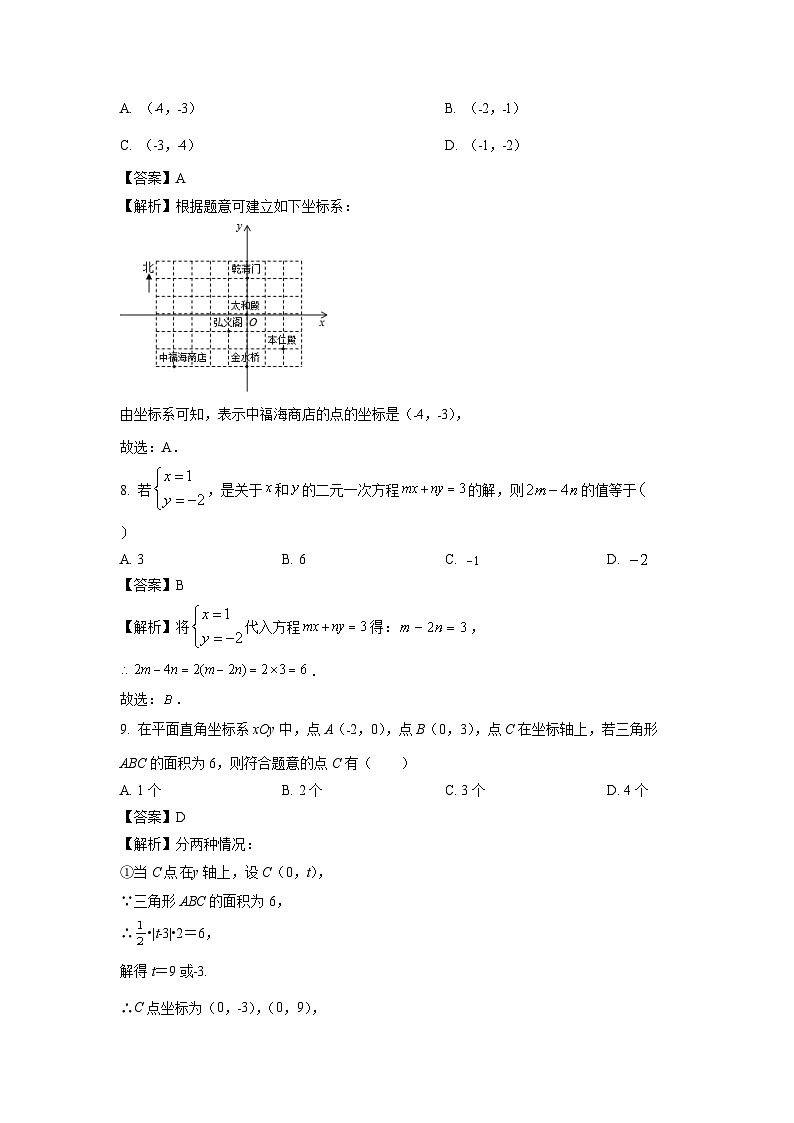 [数学]山东省临沂市罗庄区2023-2024学年七年级下学期期中考试试题（解析版）03