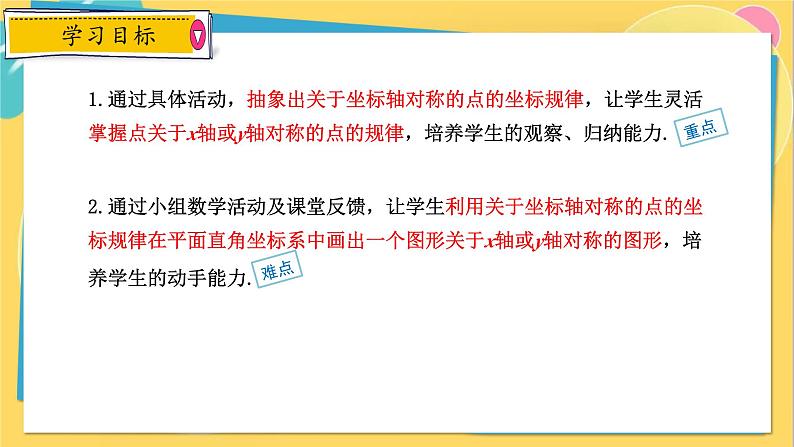 人教数学8年级上册 13.2 第2课时 用坐标表示轴对称 PPT课件02