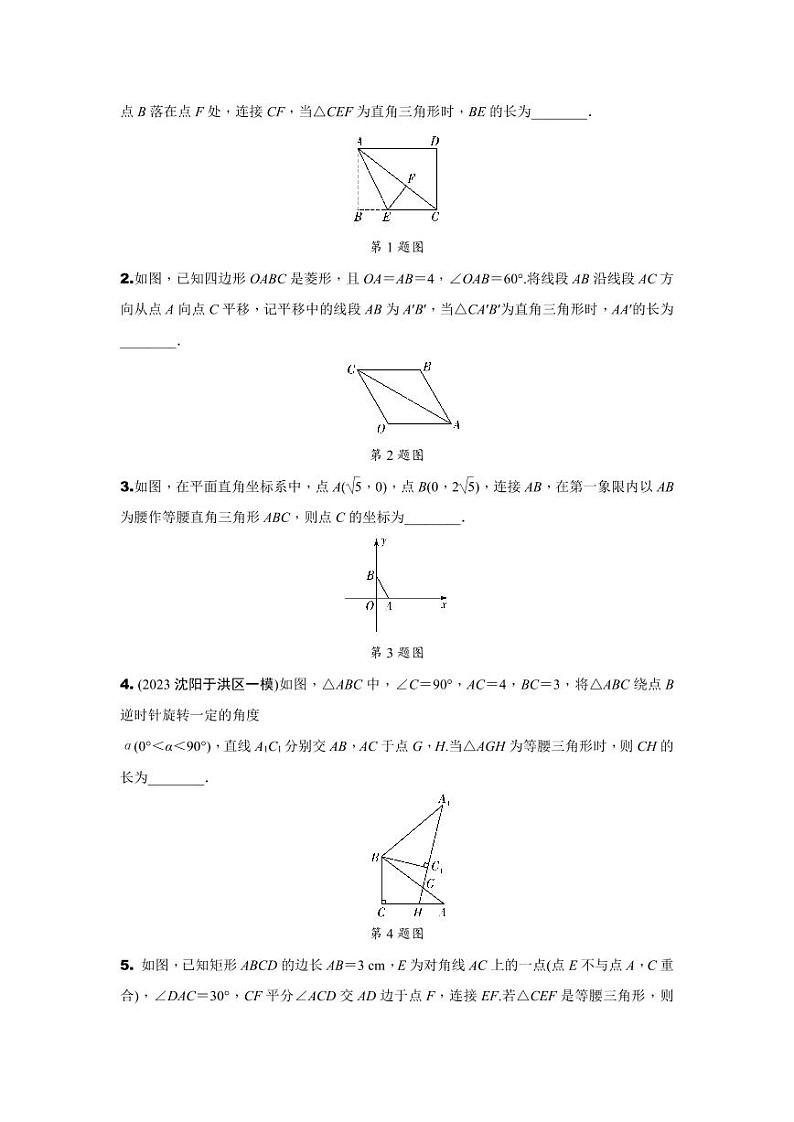 2024辽宁中考数学二轮专题训练 题型二  多解题  (含答案)03