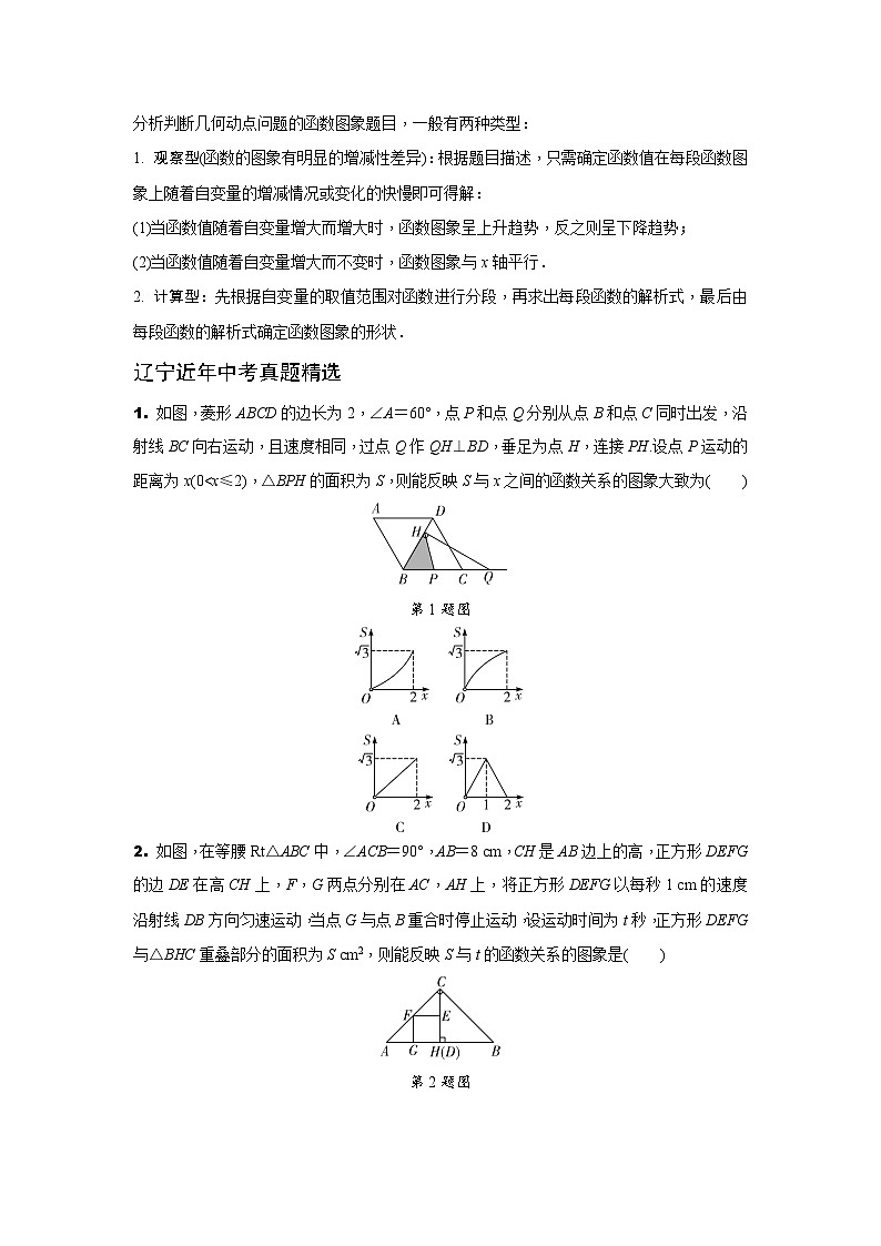 2024辽宁中考数学二轮专题训练 题型一 分析判断函数图象题  (含答案)第2页