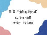 1.2 定义与命题第1课时 定义与命题 浙教版数学八年级上册课件