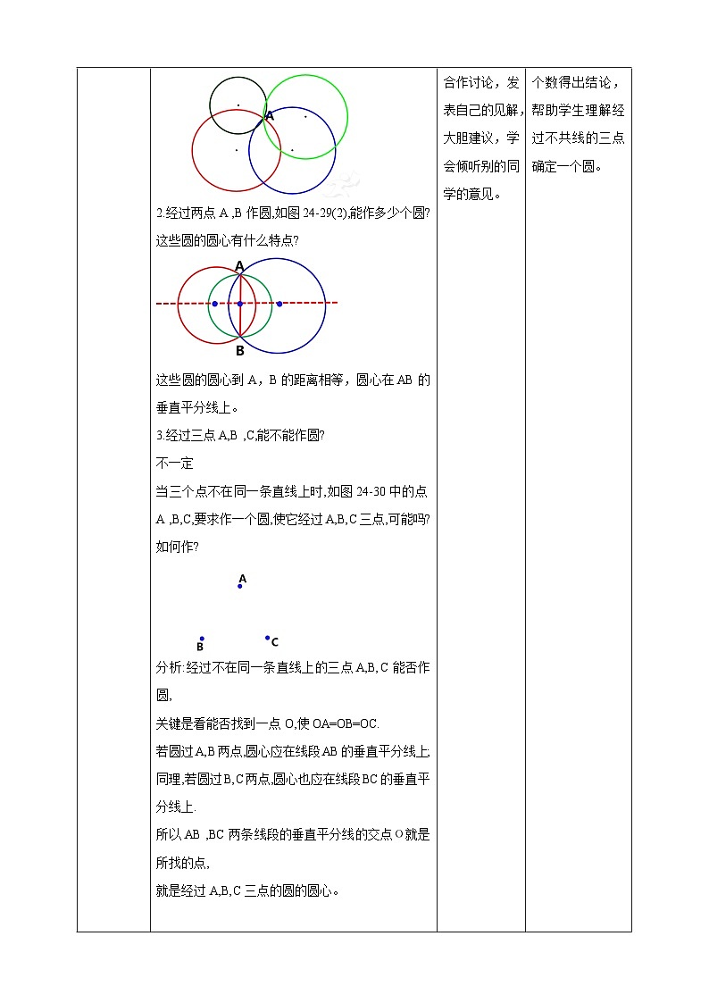 【核心素养目标】沪科版数学九年级下册24.2.4《圆的确定》  教学设计第2页