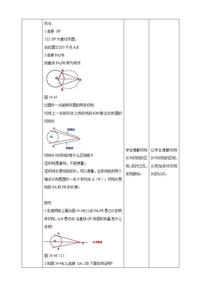 【核心素养目标】沪科版数学九年级下册24.4.3《切线长定理》 教学设计第2页