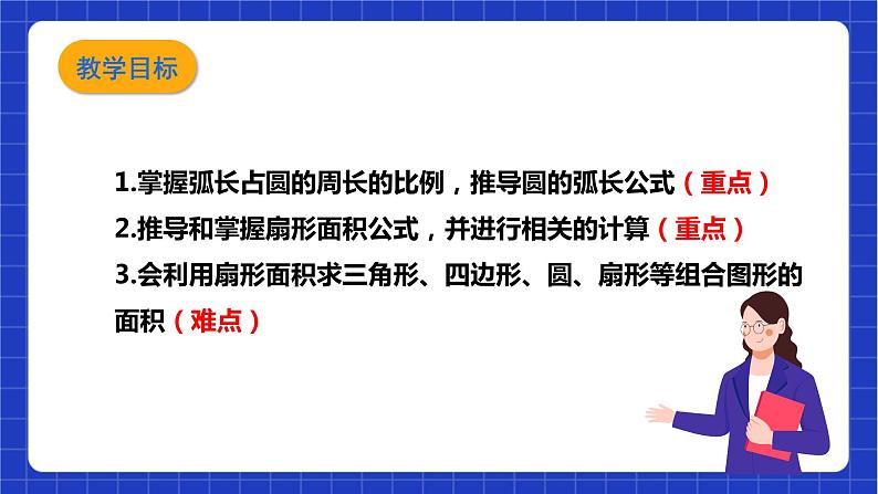 【核心素养目标】沪科版数学九年级下册24.7.1《弧长与扇形面积》 课件第3页