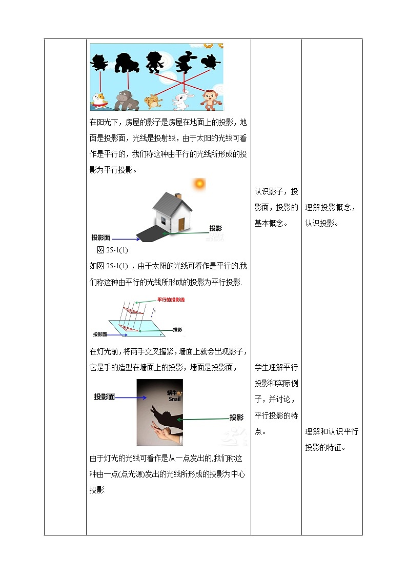 【核心素养目标】沪科版数学九年级下册25.1.1《平行投影与中心投影》 课件+教案02