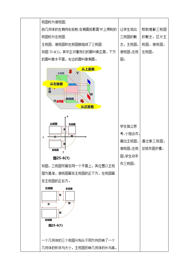 【核心素养目标】沪科版数学九年级下册25.2.1《简单几何体的三视图及其画法》  课件+教案02