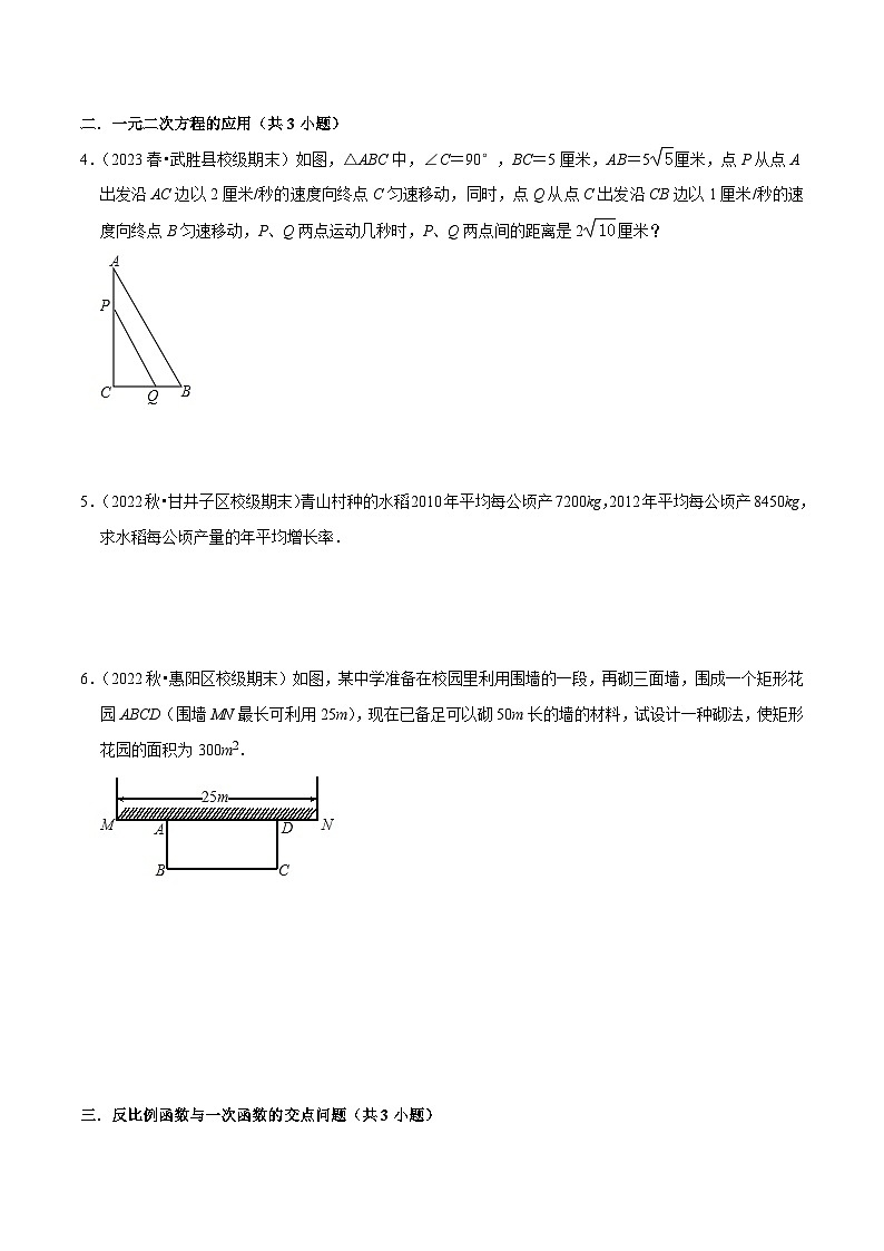 期末真题必刷压轴60题（25个考点专练）-九年级上学期数学期末考点大串讲（人教版）02