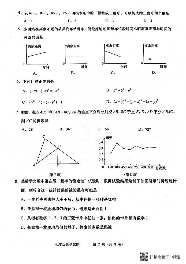 +山东省青岛市李沧区、西海岸新区、胶州市+2023-2024学年七年级下学期期末数学试题02