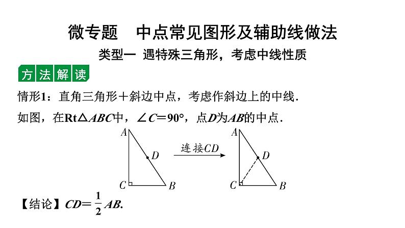 2024内蒙古中考数学一轮知识点复习 微专题  中点常见图形及辅助线作法（课件）01