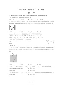 [数学][期中]2024北京工大附中初二下学期期中数学试卷及答案