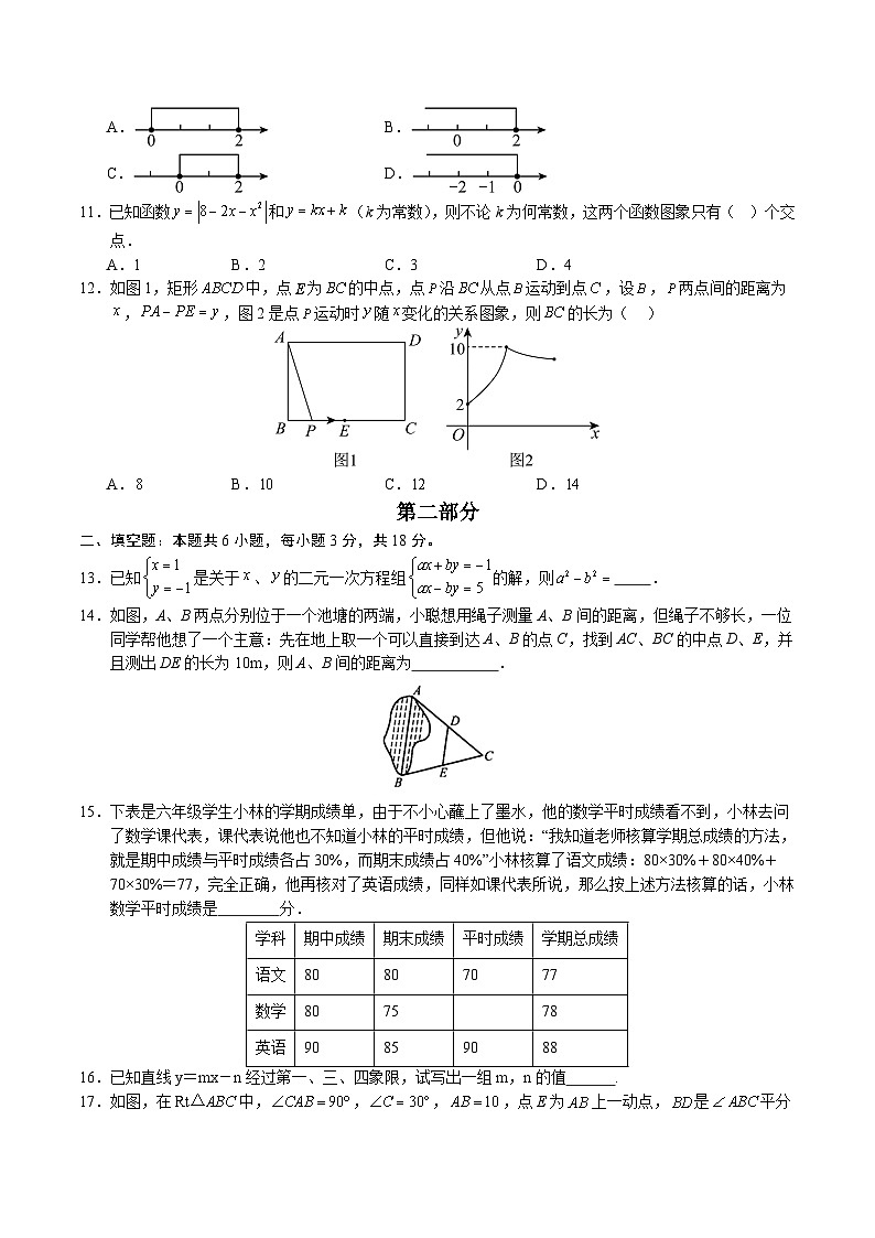 2023-2024学年初中下学期八年级数学期末模拟卷（考试版A4）【八年级下册全部】第3页
