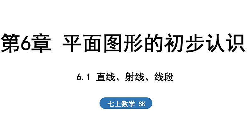 6.1 直线、射线、线段 课件--2024-2025学年苏科版七年级数学 上册01