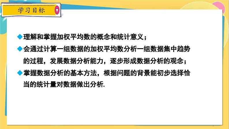 冀教数学九年级上册 23.1.2平均数与加权平均数（2）加权平均数 PPT课件第2页
