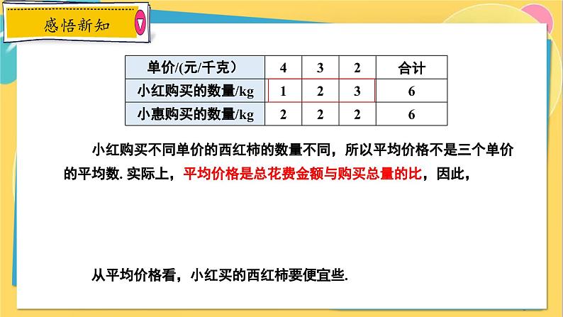 冀教数学九年级上册 23.1.2平均数与加权平均数（2）加权平均数 PPT课件第6页